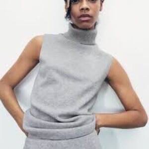 NWOT Zara Sleeveless Turtleneck Top